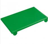 Доска разделочная с упорами 60x40см, пластик, зеленый 42544-05