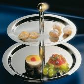 Этажерка для фруктов 2-х ярусная d32-38cм h30см, нерж.сталь 33238APS