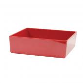 Салатник квадратный 3,9л (25,5х25,5см h7,5см), меламин, цвет красный M4004R