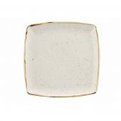 Тарелка мелкая квадратная 26,8см, без борта, Stonecast, цвет Barley White