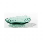 Салатник стеклянный овальный «Море» зеленое 0,25л 23х17см, Mar-Green