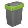 Бак для мусора"SMART BIN" 10л (245x196x345мм), с крышкой"маятник" (зеленый) 434214709