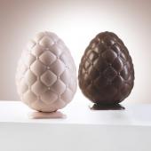 Форма д/шок. 3D "Яйцо фигурное с подставкой" d115мм h155мм, 2 ячейки, 230гр, пластик
