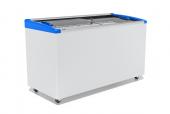 ЛАРЬ МОРОЗИЛЬНЫЙ GELLAR FG 500 E ГНУТОЕ СТЕКЛО, АЛЮМИНИЙ, СИНИЙ (ПРОПАН)