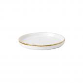 Тарелка мелкая CHEFS Walled d15,7см h2см, с прямым бортом, Stonecast, цвет Barley White