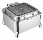 Мармит квадратный со стеклянной крышкой 6,5л, JD/0/2/6.5/DP