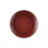 Тарелка мелкая 21,7см, без борта, Stonecast Patina, цвет Rust Red