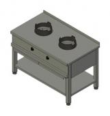 ПЛИТА ГАЗОВАЯ ВУЛКАН-HEIDEBRENNER KSW 02  WOK АРТ.8785 ДЛЯ МАГИСТРАЛЬНОГО ГАЗА