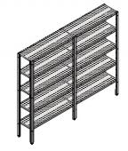 СТЕЛЛАЖ РАЗБОРНЫЙ СЕРИИ R СР-188/4П/R 4 ПЕРФ. ПОЛКИ 6 НОГ