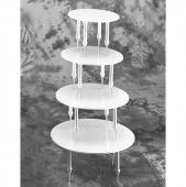 Этажерка универсальная 4-х ярусная h80см, 40-50 порций, пластик COD.131