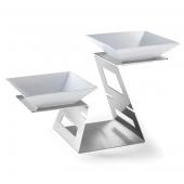 Этажерка SWAN с салатниками, 59,4х27,3см h36,3см, нерж.сталь SM221