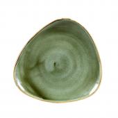 Тарелка мелкая треугольная 22,9см, без борта, Stonecast, цвет Samphire Green