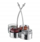 Менажница для сервировки на 4 емкости  8x21,5см, SS-4453