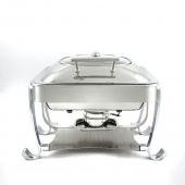 Мармит настольный (чефиндиш) прямоуг cо стекл крышкой 6,5л,40,5x42,5x24см,Opulent OP/0/2/6.5/CP