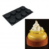 Форма силиконовая PAVOFLEX для пирож. 3D "Round" d60мм h20мм, 48мл, 8 ячеек