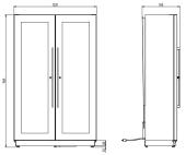 ШКАФ ВИННЫЙ ВЕНТ. ENOFRIGO MIAMI B/R VT RF 12 + 12 DR СЕРЫЙ