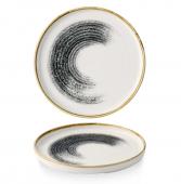 Тарелка мелкая d21см h2см, с прямым бортом, цвет Black, Studio Prints Homespun Accents HABKWP211