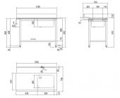 СТОЛ Д/ГРЯЗ.ПОСУДЫ DIHR T55 1200 DX СПЕЦ. ВАННА СПРАВА
