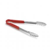 Щипцы универсальные 24 см, нерж.сталь, ручка с виниловым покрытием (цвет красный) 3774R