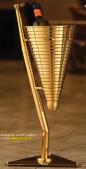 Ведро для шампанского с подставкой h88*dt22*d22,5см, Gold, WBS/32470/GP