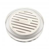 Поддон для настольных диспенсеров d10,8см h2,5см, нерж.сталь/акрил LD127