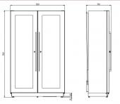 ШКАФ ВИННЫЙ СТАТ. ENOFRIGO MIAMI B&R RF T СЕРЫЙ