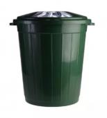 Бак для мусора 75л (d52см h56см) с крышкой, п/п, цвет зеленый MB 75 green