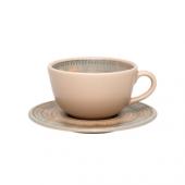 Пара чайная UNNI ACETINADO (чашка 200мл и блюдце 14см) Oxford 103766, AY04-5624