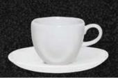 Пара кофейная WHITE (чашка 220мл и блюдце 16см) Oxford 077105, RA04-9504