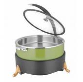 Мармит настольный (чефиндиш) круглый 8л, Green Poppins PPB/G/8