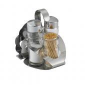 Набор для специй 3 предмета (соль, перец, зубочистки) + салфетница, &amp;quot;Спайс&amp;quot;, с крюком 419А