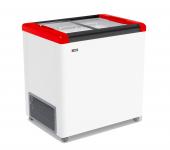 ЛАРЬ МОРОЗИЛЬНЫЙ GELLAR FG 250 С ПРЯМОЕ СТЕКЛО КРАСНЫЙ (ПРОПАН)
