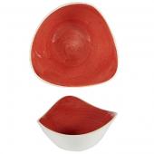 Салатник треугольный 0,26л d15,3см, без борта, Stonecast, цвет Berry Red SBRSTRB61