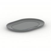 Тарелка/крышка овальная 21х14,5см h1,5см, серия Welcome, цвет темно-серый 320813