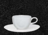 Пара кофейная WHITE (чашка 75мл и блюдце 12см) Oxford 077116, RB05-9504