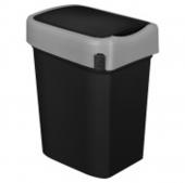 Бак для мусора"SMART BIN" 25л (333x269x457мм), с крышкой"маятник" (черный) 435289913