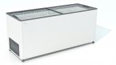 ЛАРЬ МОРОЗИЛЬНЫЙ GELLAR F 600 С ПРЯМОЕ СТЕКЛО СЕРЫЙ (ПРОПАН)