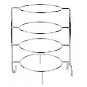 Этажерка 4-ярусная d34см h37cм, для тарелок, раздвижная, нерж.сталь 33225APS