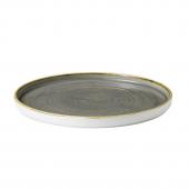Тарелка мелкая d21см h2см, с прямым бортом, Chefs Plates, Stonecast, цвет Peppercorn Grey