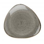 Тарелка мелкая треугольная 19,2см, без борта, Stonecast, цвет Peppercorn Grey SPGSTR71
