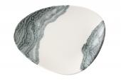 Тарелка треугольная плоская 26,5x20,5см цвет Tide Black TDBKTC261