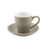 Чашка кофейная высокая 200мл (блюдце 14см), BEVANDE цвет Stone