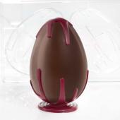 Форма д/шок. 3D "Яйцо фигурное с подставкой" d100мм h150мм, 2 ячейки, 210гр, пластик