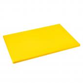 Доска разделочная 600х400мм h18мм, полиэтилен, цвет желтый 422111206