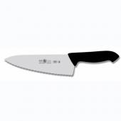 Нож поварской "Шеф" 20см с волнистой кромкой, черный HORECA PRIME 28100.HR60000.200