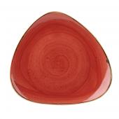 Тарелка мелкая треугольная 19,2см, без борта, Stonecast, цвет Berry Red