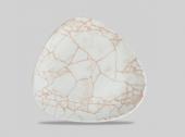 Тарелка мелкая треугольная 26,5см, без борта, цвет Kintsugi Coral, KTAMTR101