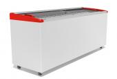ЛАРЬ МОРОЗИЛЬНЫЙ GELLAR FG 700 E ГНУТОЕ СТЕКЛО, АЛЮМИНИЙ, КРАСНЫЙ (ПРОПАН)