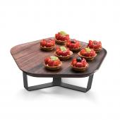 Подставка с подносом для нарезки FORME 31х31см h10,1см, сталь/меламин SM285