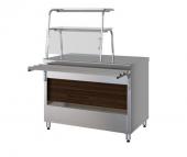 ПРИЛАВОК НЕЙТРАЛЬНЫЙ С 2-МЯ ПОЛКОЙ KAYMAN ПН-1500-2П-01-МХ ДЕР. КАШТАН ТЕМНЫЙ